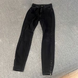 American Apparel black high waisted skinny jeans